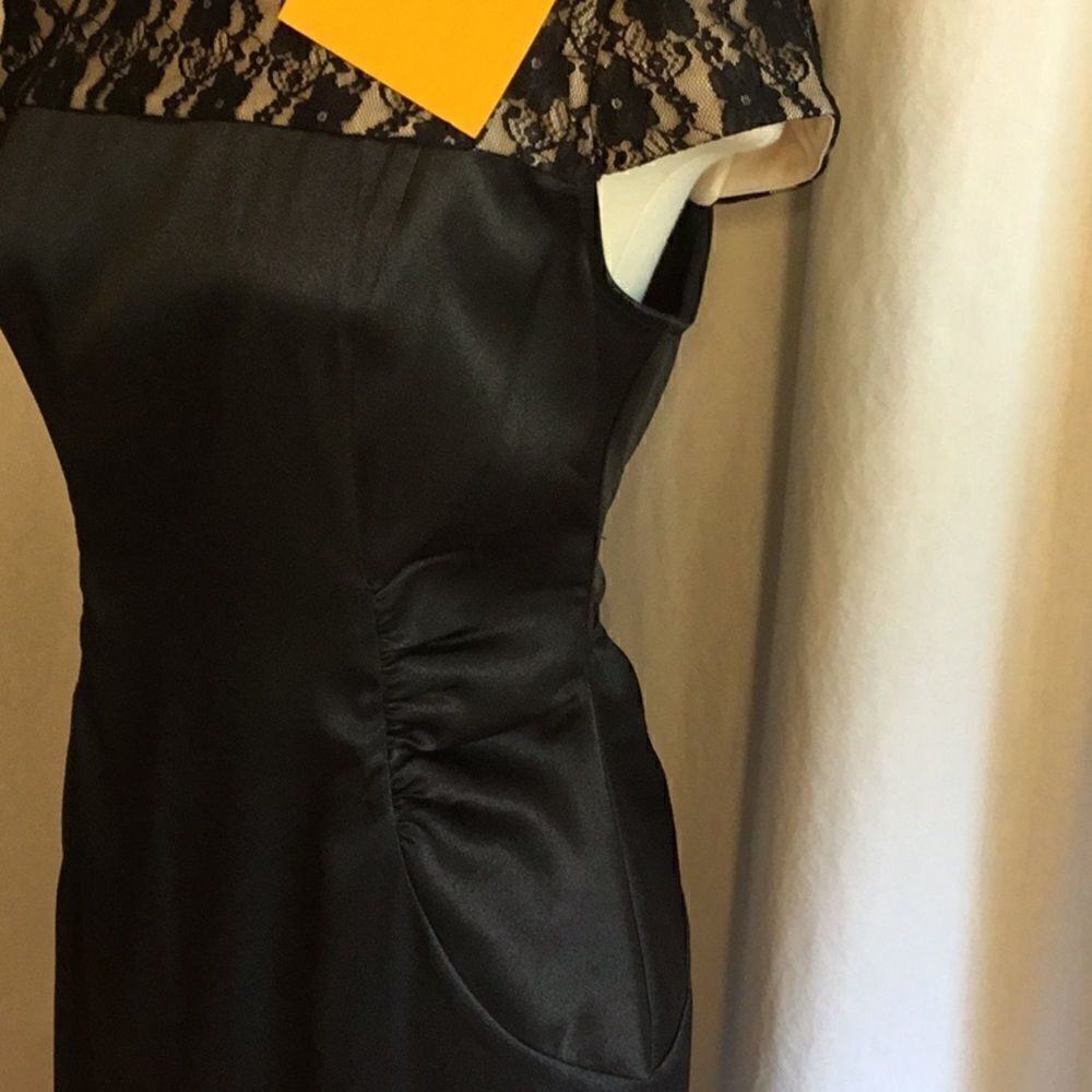 LONDON TIMES cocktail dress in black size 8